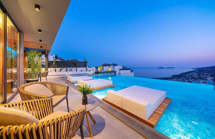 Luxe Villa with Sea View and Infinity Pool in Kalkan