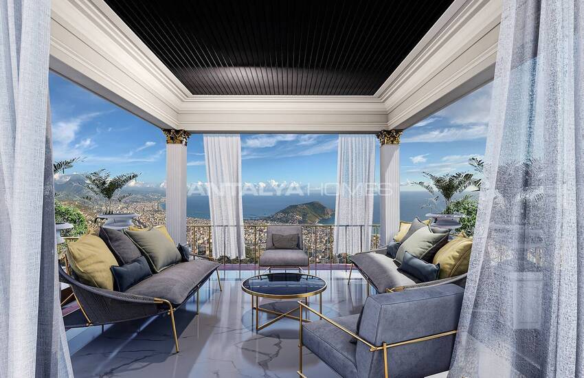 Ultra-luxury Detached Villas with Pool in Alanya Tepe 2