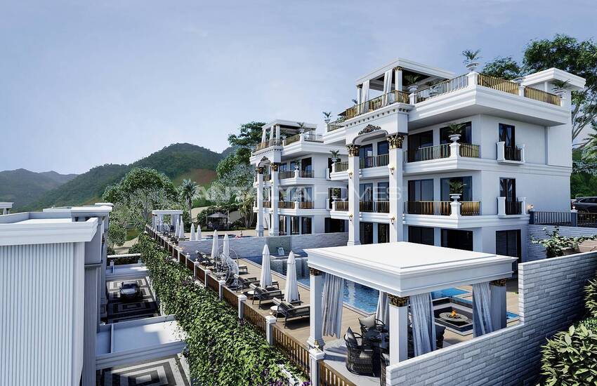 Ultra-luxury Detached Villas with Pool in Alanya Tepe 11