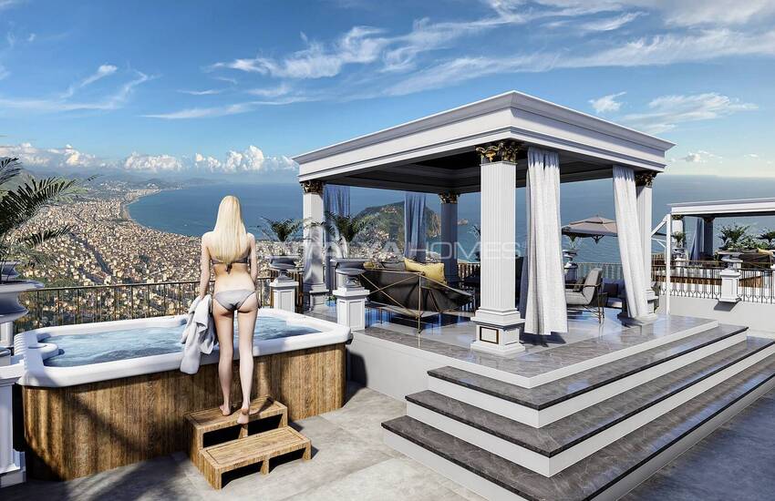 Ultra-luxury Detached Villas with Pool in Alanya Tepe 18