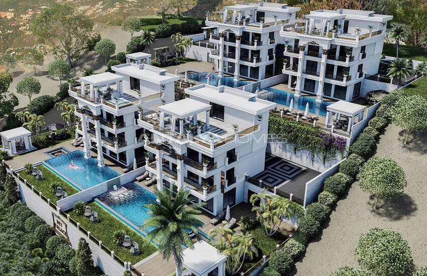 Ultra-luxury Detached Villas with Pool in Alanya Tepe 5