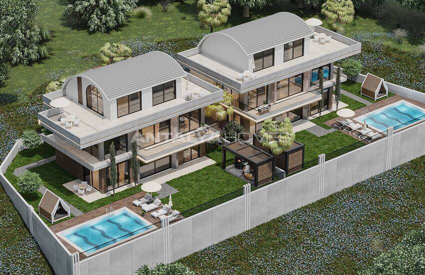 Chic Villas with Private Pools and Gardens in Alanya Tepe 4