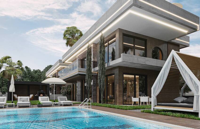 Chic Villas with Private Pools and Gardens in Alanya Tepe