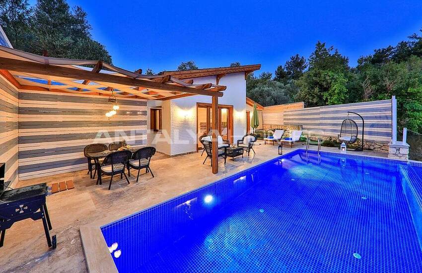 Stylish Villa with Jacuzzi Intertwined with Nature in Kalkan 2