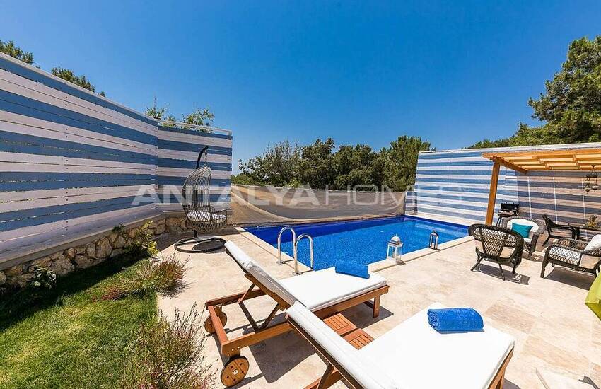 Stylish Villa with Jacuzzi Intertwined with Nature in Kalkan 22