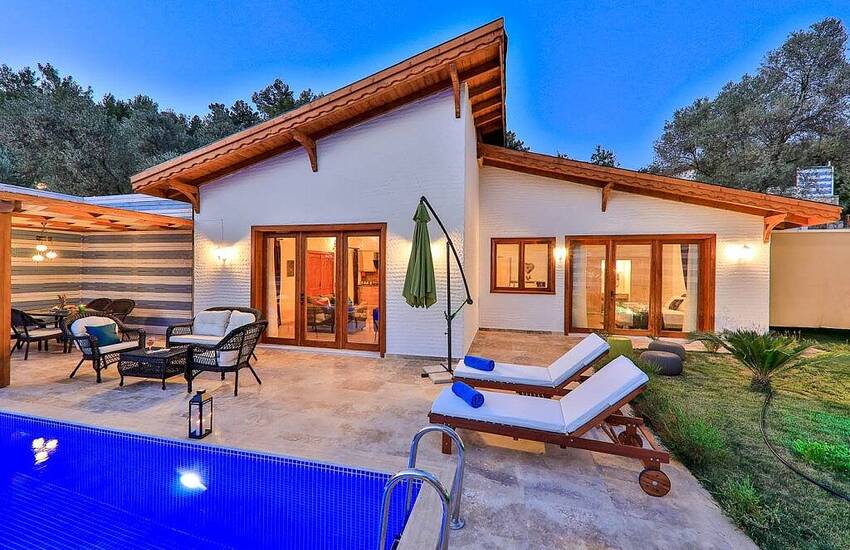 Stylish Villa with Jacuzzi Intertwined with Nature in Kalkan 1