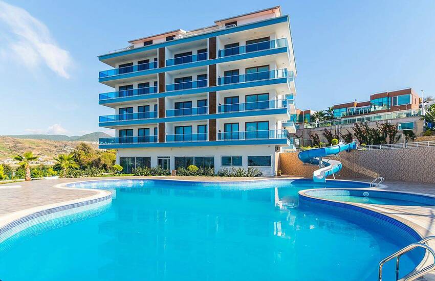 Furnished Investment Apartment with Sea View in Kargicak Alanya