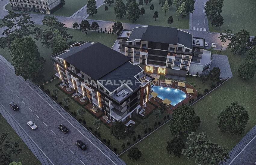 Apartments in Vista Premium Project with Security in Konyaalti 15