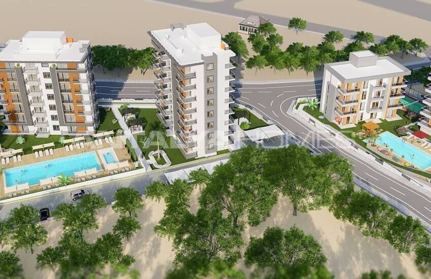 Stilvolle Wohnungen Im Komplex Mit Pool In Antalya Aksu