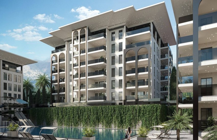 Nature View Apartments in a Luxury Complex in Kargicak Alanya