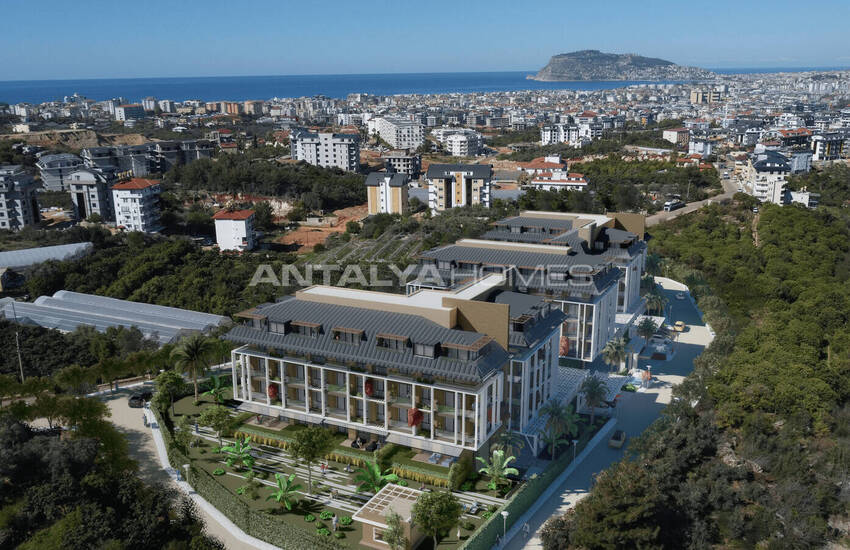 Moderne Wohnungen In Einem Reichen Komplex In Oba Alanya