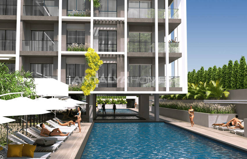 Modern Flats in a Rich Featured Complex in Oba Alanya