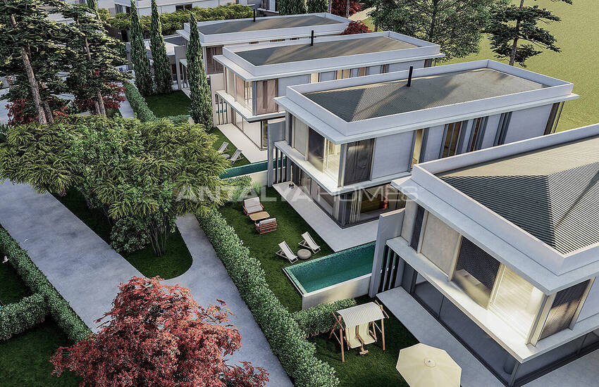 Villor Med Privata Pooler I Ett Projekt I Dosemealti 18
