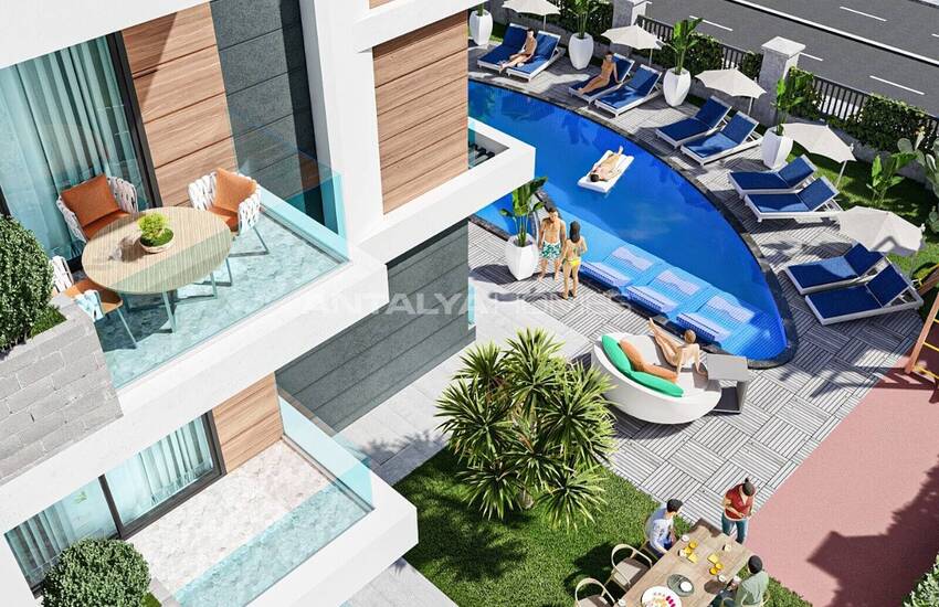Apartments with Pool Views Near Airport in Altintas Antalya 9