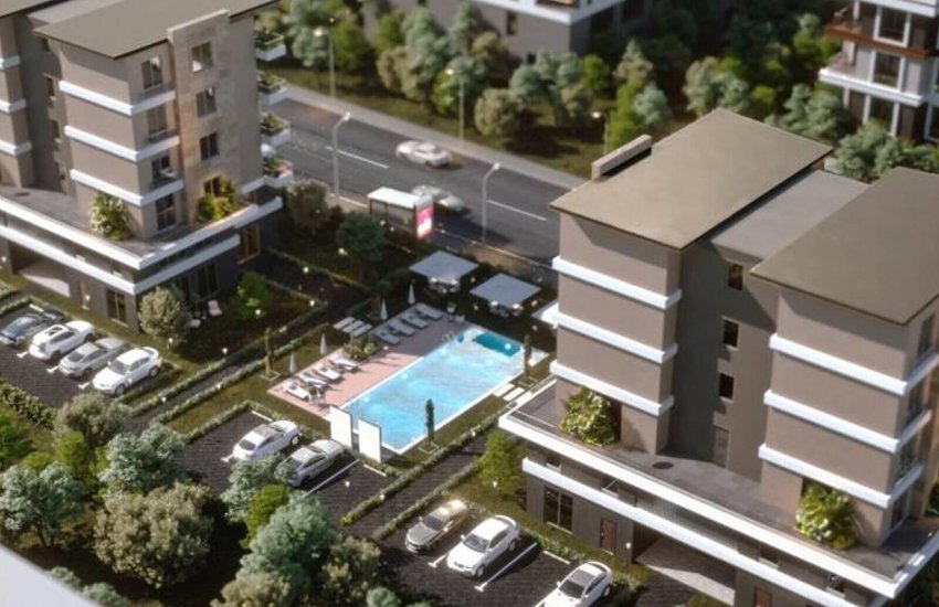 2-bedroom Apartments in a Complex with Swimming Pool in Altintas