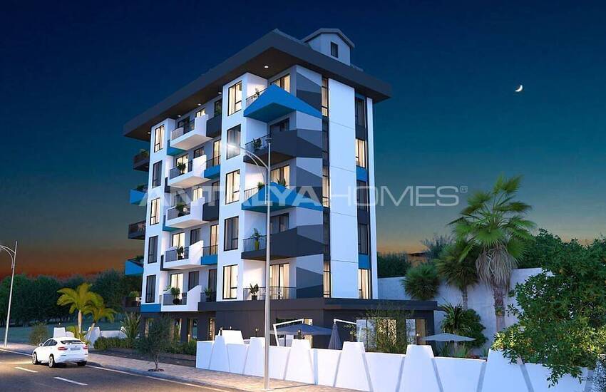 Sea and City View Flats Close to Amenities in Alanya Avsallar 13