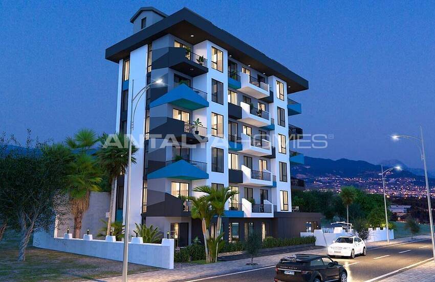 Sea and City View Flats Close to Amenities in Alanya Avsallar 14