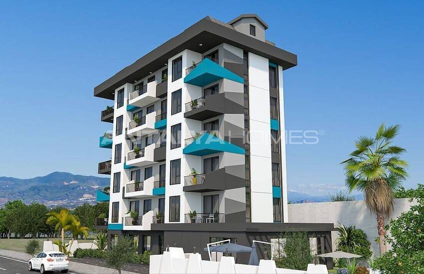 Sea and City View Flats Close to Amenities in Alanya Avsallar 10