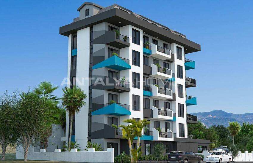 Sea and City View Flats Close to Amenities in Alanya Avsallar 11