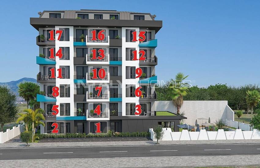Sea and City View Flats Close to Amenities in Alanya Avsallar 15