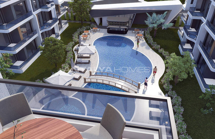 Properties in Complex with Basketball Court in Antalya Aksu 5