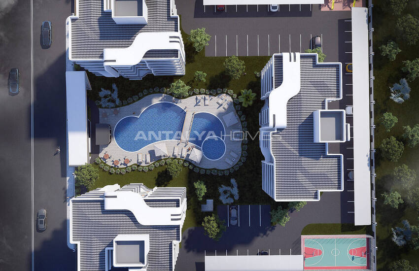 Properties in Complex with Basketball Court in Antalya Aksu 6