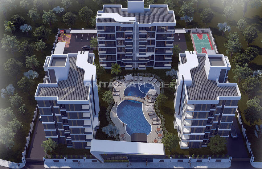Properties in Complex with Basketball Court in Antalya Aksu 7