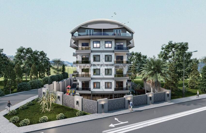 شقق مريحة مطلة على البحر في مجمع السكني مع مسبح في ألانيا 1