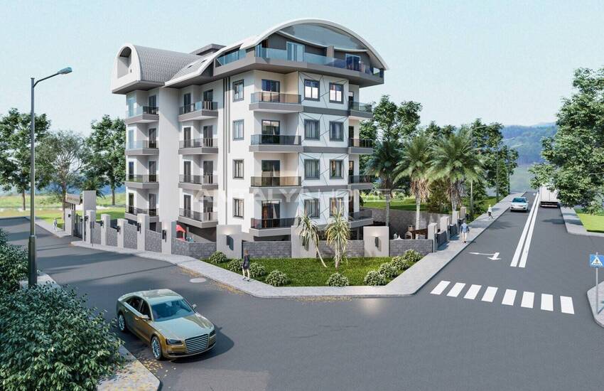 شقق مريحة مطلة على البحر في مجمع السكني مع مسبح في ألانيا 3