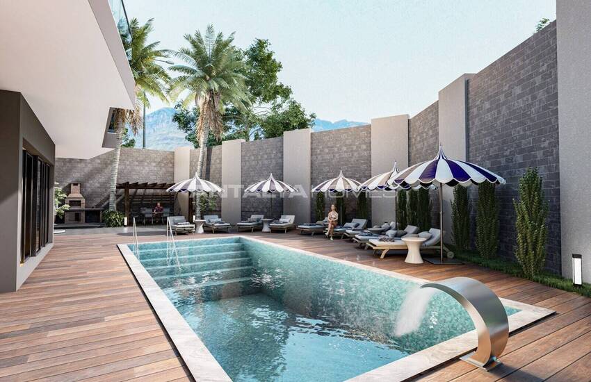 شقق مريحة مطلة على البحر في مجمع السكني مع مسبح في ألانيا 10