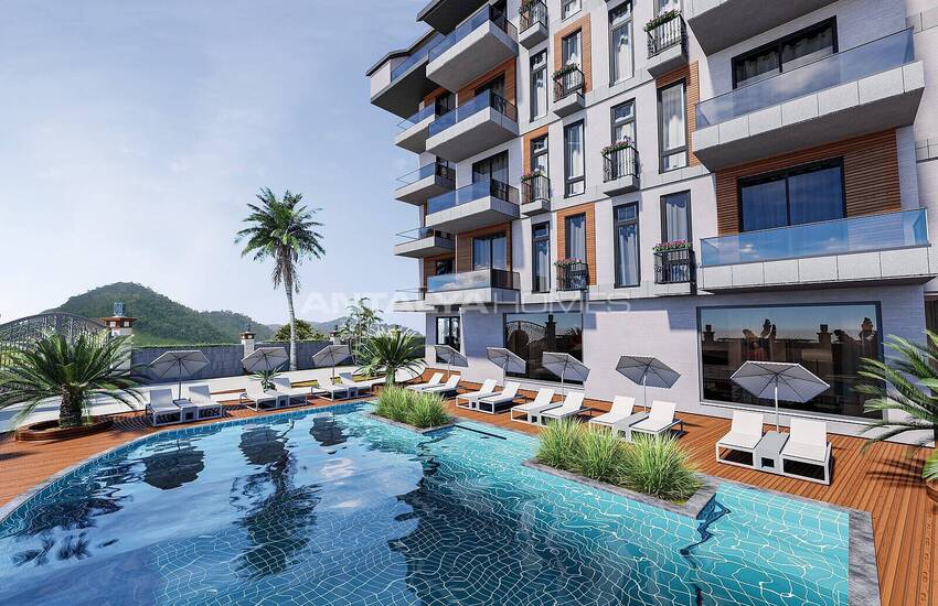 Neue Wohnungen In Einem Komplex Mit Pool In Alanya Oba