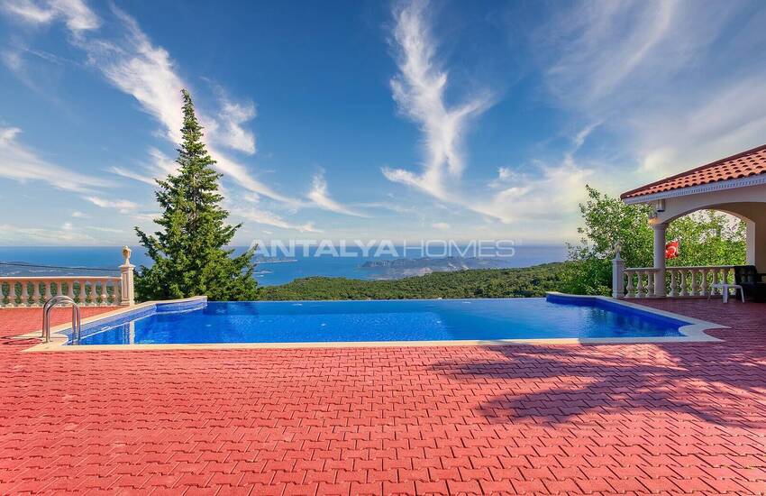 Fristående Hus Med Fantastisk Utsikt Över Havet Och Ön I Kas 1