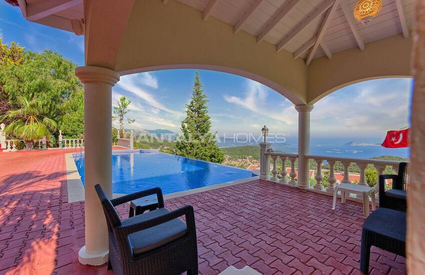 Fristående Hus Med Fantastisk Utsikt Över Havet Och Ön I Kas 19