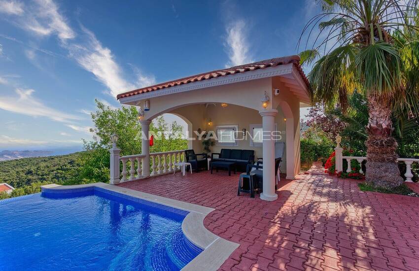 Fristående Hus Med Fantastisk Utsikt Över Havet Och Ön I Kas 5