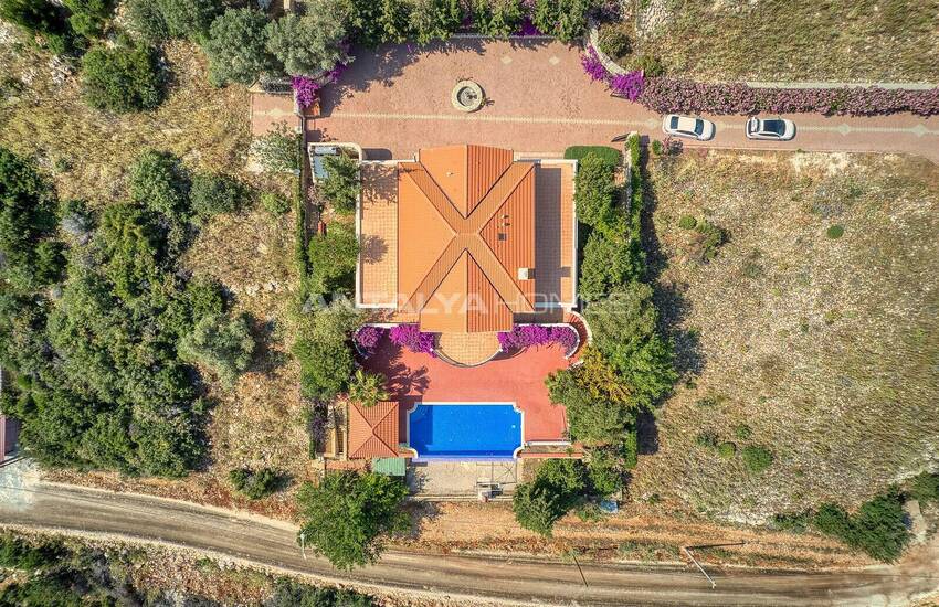 Fristående Hus Med Fantastisk Utsikt Över Havet Och Ön I Kas 24