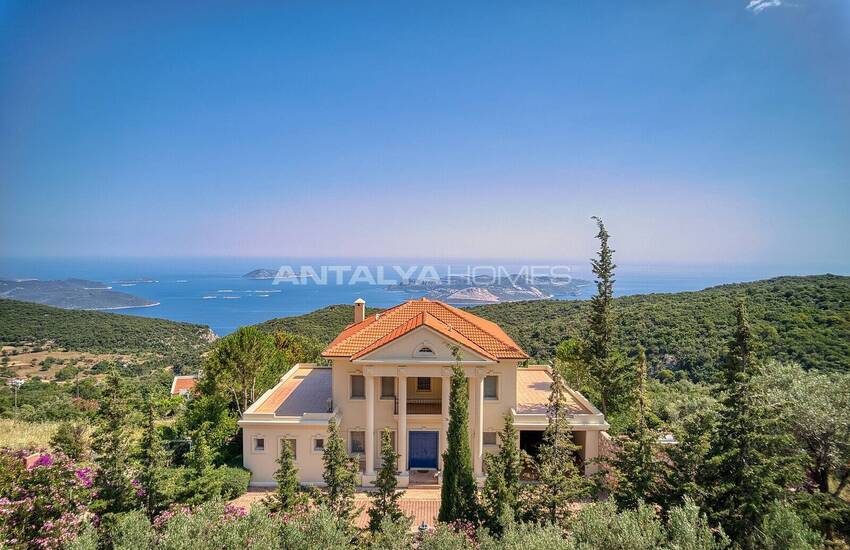 Fristående Hus Med Fantastisk Utsikt Över Havet Och Ön I Kas 26