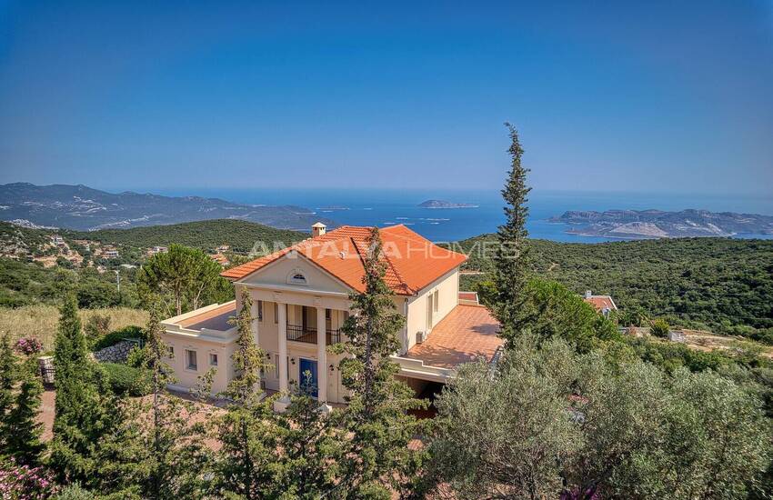 Fristående Hus Med Fantastisk Utsikt Över Havet Och Ön I Kas 29