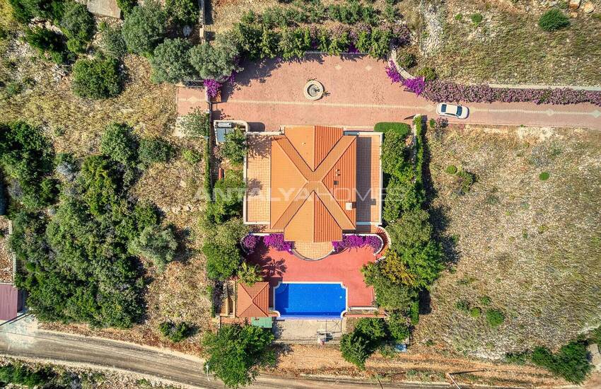 Fristående Hus Med Fantastisk Utsikt Över Havet Och Ön I Kas 30