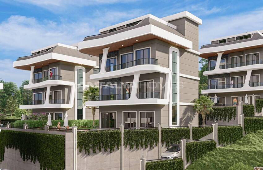 Luxury Detached Villas with Sea and City Views in Alanya