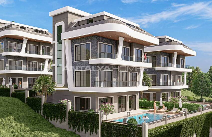 Villas Individuelles Luxueuses Vue Mer Et Ville À Alanya 7