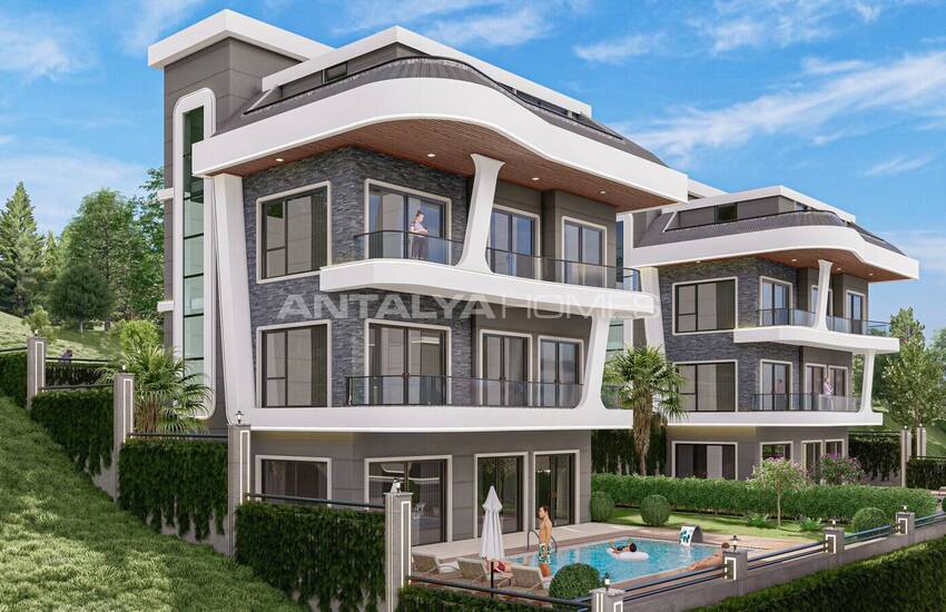 Villas Individuelles Luxueuses Vue Mer Et Ville À Alanya 11