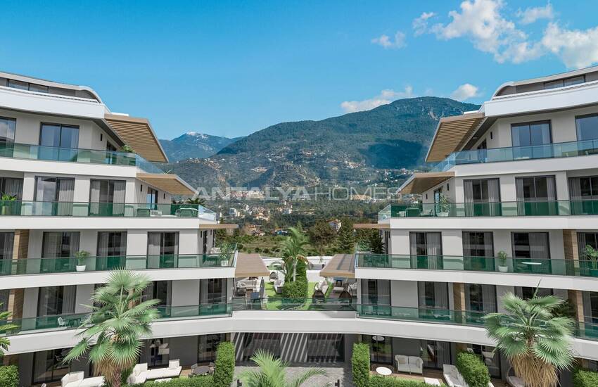 Alanya Oba'da Şehir ve Doğa Manzaralı Satılık Daireler 1