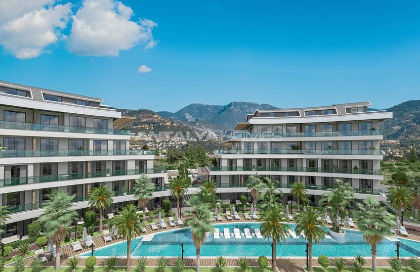 Alanya Oba'da Şehir ve Doğa Manzaralı Satılık Daireler 2