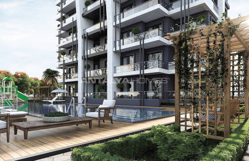 Modern Apartments in a Complex with Pool in Aksu Antalya
