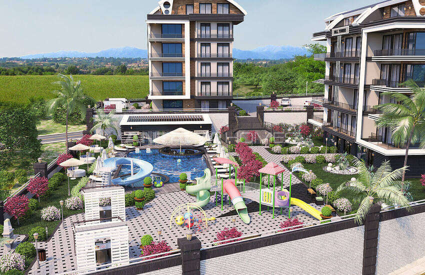 آپارتمان لوکس در یک مجتمع هتلی در آلانیا 2