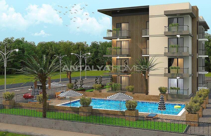 Apartments with Outdoor Swimming Pool in a Site in Altıntas Aksu