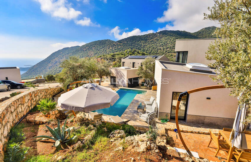 فلل حائزة على جوائز في أنطاليا كاش مطلة على البحر بتصميمها المميز 6