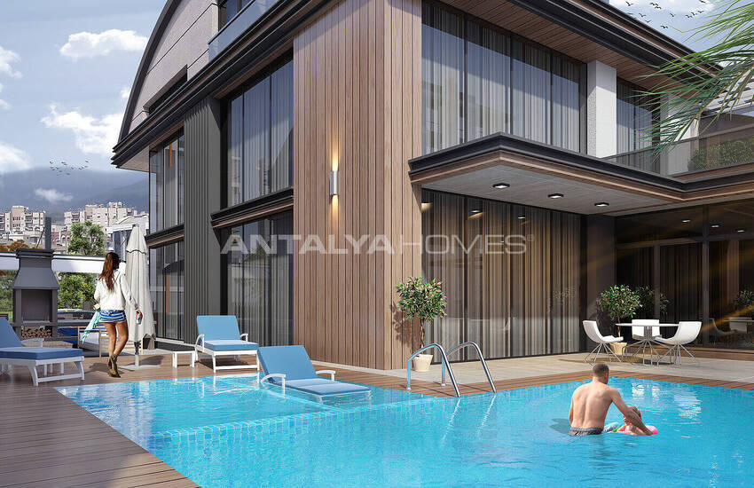 Villen Mit Fußbodenheizung Und Aufzug In Antalya Dosemealti 1