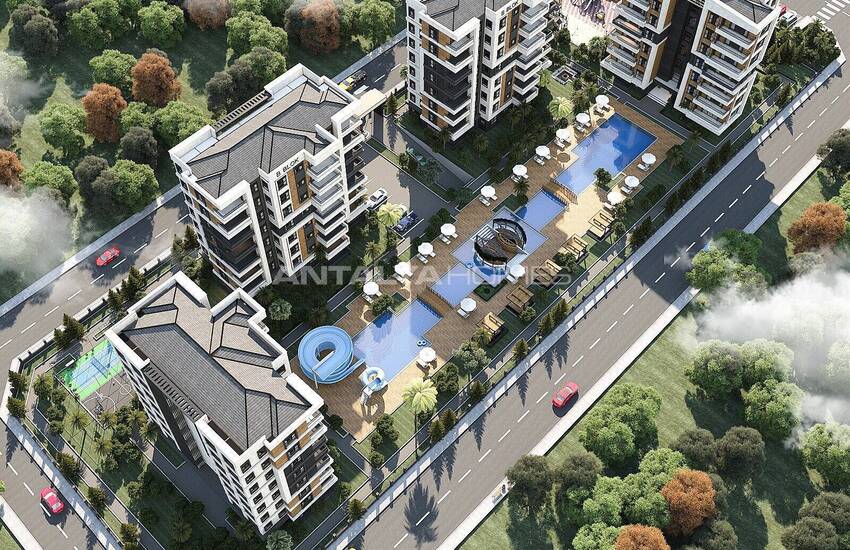 New Apartments in an Elite Complex in Antalya Aksu