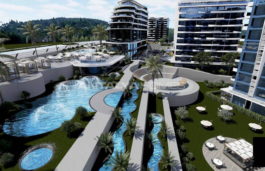 آپارتمان های لوکس در یک مجتمع با امکانات هتل در آلانیا 2